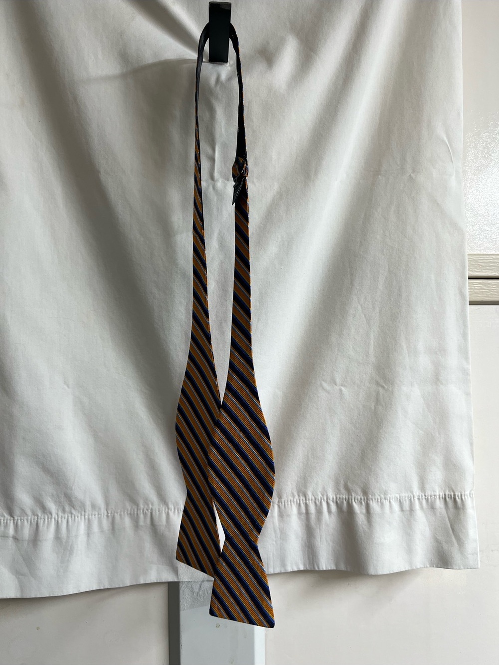 Bow Tie Black, Orange and Blue Striped Bow Tie